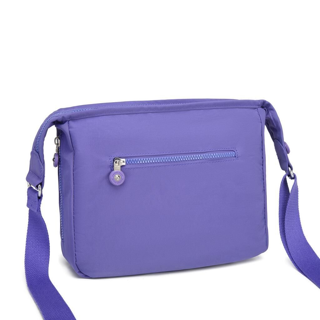 Krinkıl Kumaş Kadın Postacı Çantası Smart Bags 3005 Mor