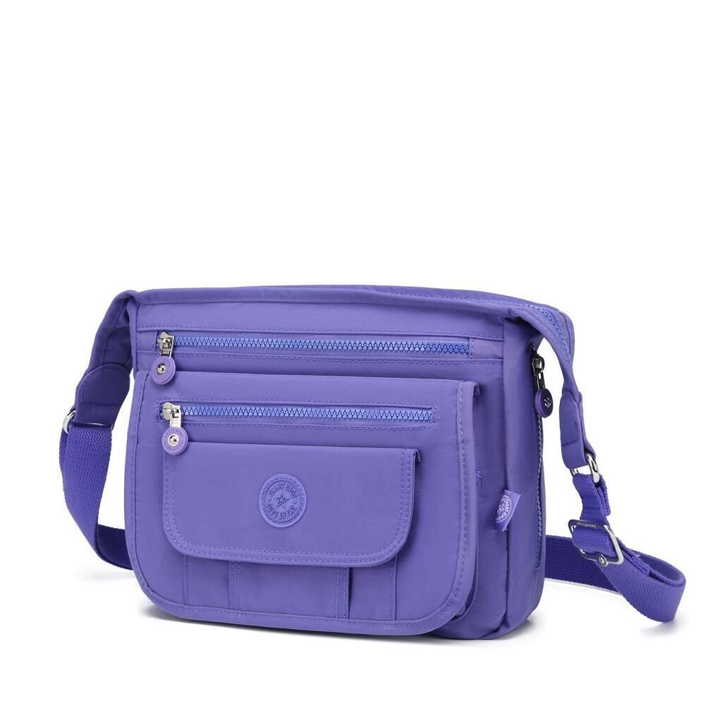 Krinkıl Kumaş Kadın Postacı Çantası Smart Bags 3005 Mor