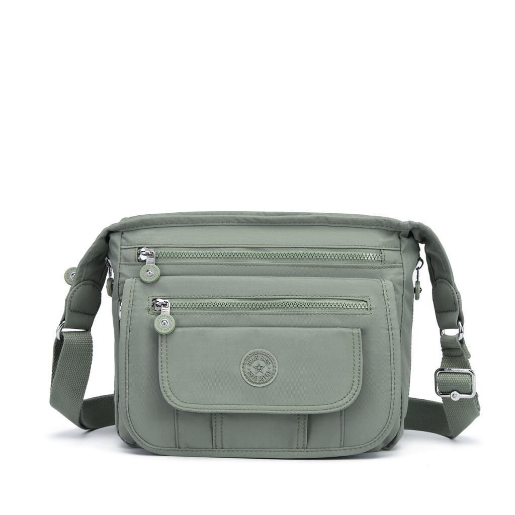 Krinkıl Kumaş Kadın Postacı Çantası Smart Bags 3005 Yeşil