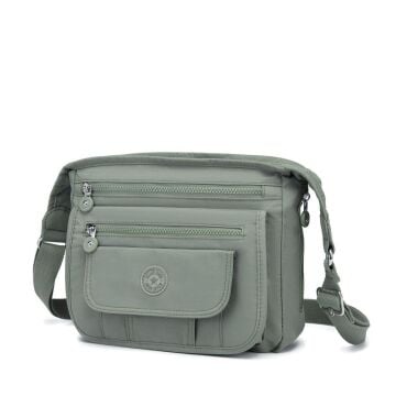 Krinkıl Kumaş Kadın Postacı Çantası Smart Bags 3005 Yeşil