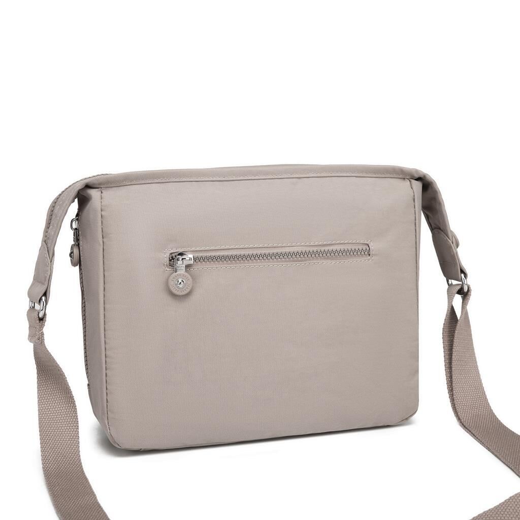 Krinkıl Kumaş Kadın Postacı Çantası Smart Bags 3005 A.Vizon