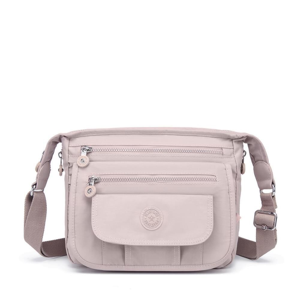 Krinkıl Kumaş Kadın Postacı Çantası Smart Bags 3005 Kum