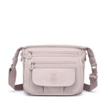 Krinkıl Kumaş Kadın Postacı Çantası Smart Bags 3005 Kum