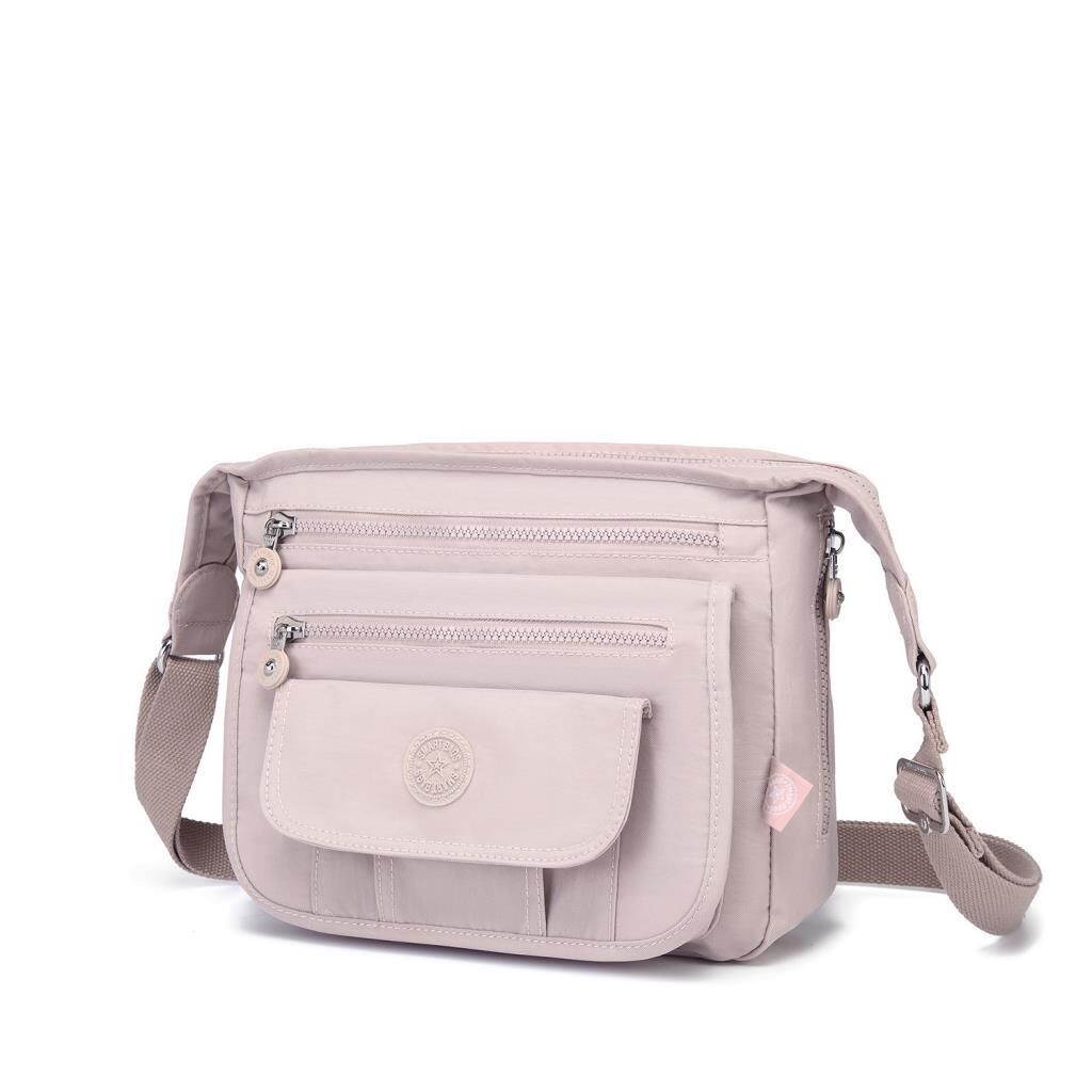 Krinkıl Kumaş Kadın Postacı Çantası Smart Bags 3005 Kum