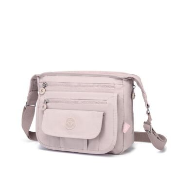 Krinkıl Kumaş Kadın Postacı Çantası Smart Bags 3005 Kum