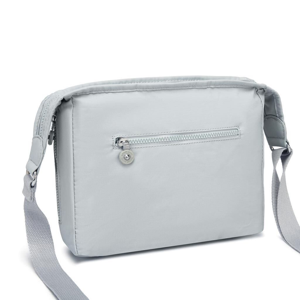 Krinkıl Kumaş Kadın Postacı Çantası Smart Bags 3005 Açık Gri