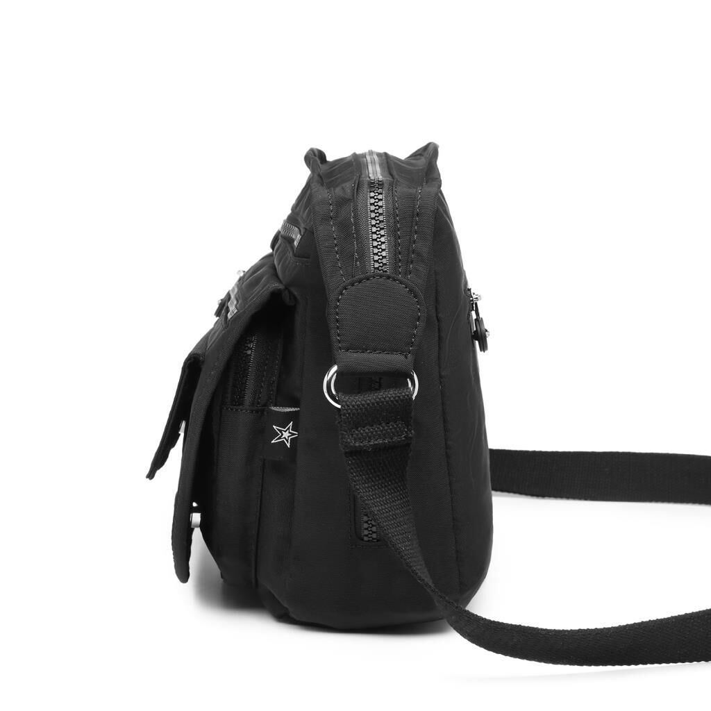 Krinkıl Kumaş Kadın Postacı Çantası Smart Bags 3005 Açık Gri