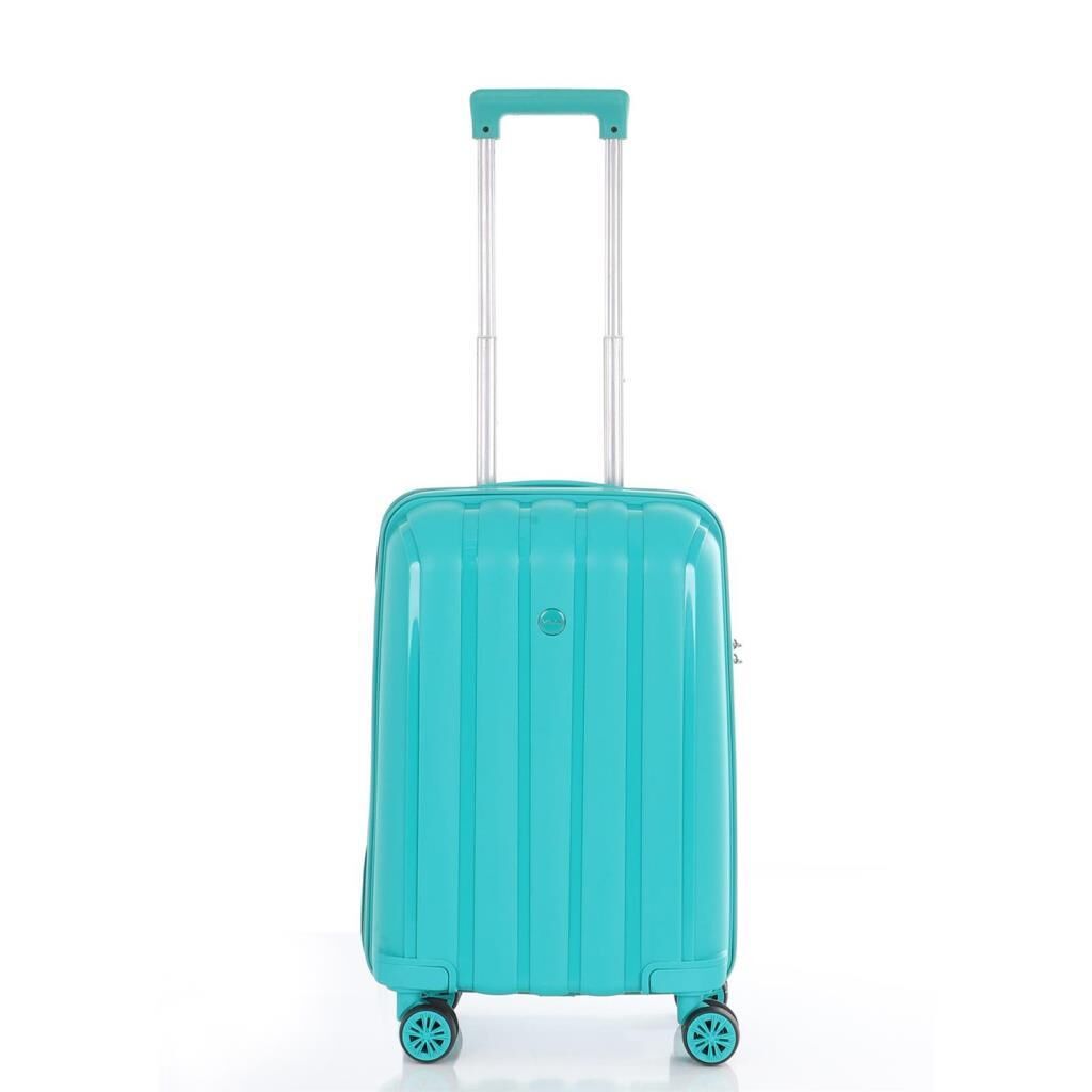 MÇS Bavul Orta ve Kabin 2li Set Kırılmaz Silikon Valiz V305 Cam Göbeği