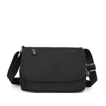 Krinkıl Kumaş Kadın Postacı Çantası Smart Bags 1148 Siyah