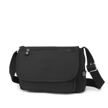 Krinkıl Kumaş Kadın Postacı Çantası Smart Bags 1148 Siyah