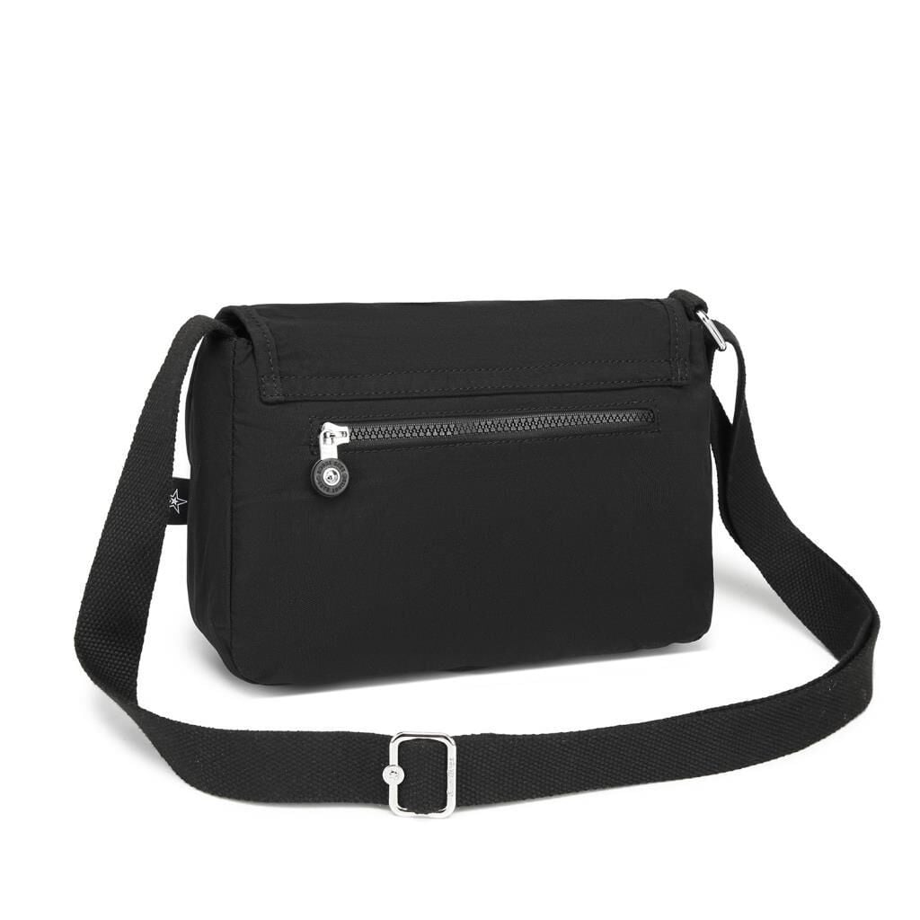 Krinkıl Kumaş Kadın Postacı Çantası Smart Bags 1148 Siyah