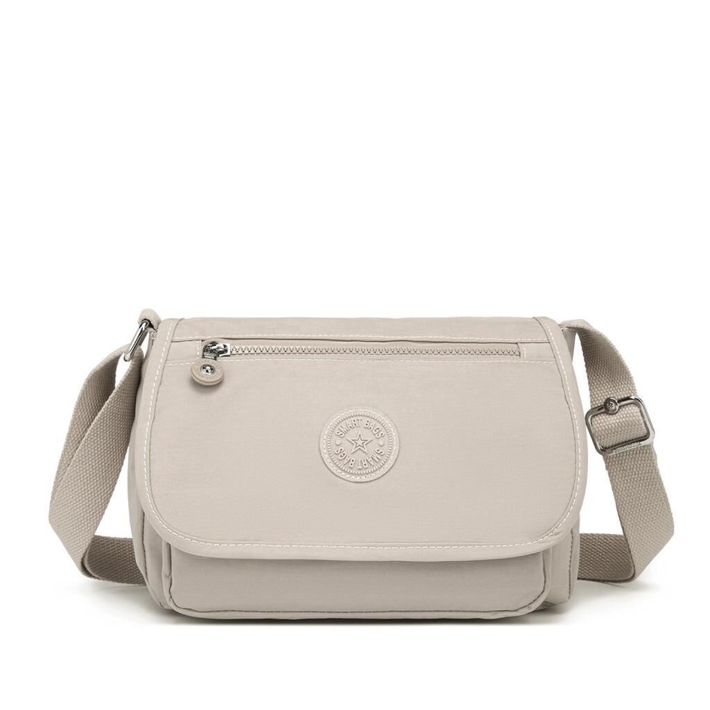 Krinkıl Kumaş Kadın Postacı Çantası Smart Bags 1148 Bej