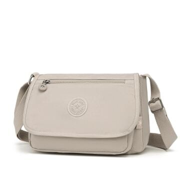 Krinkıl Kumaş Kadın Postacı Çantası Smart Bags 1148 Bej