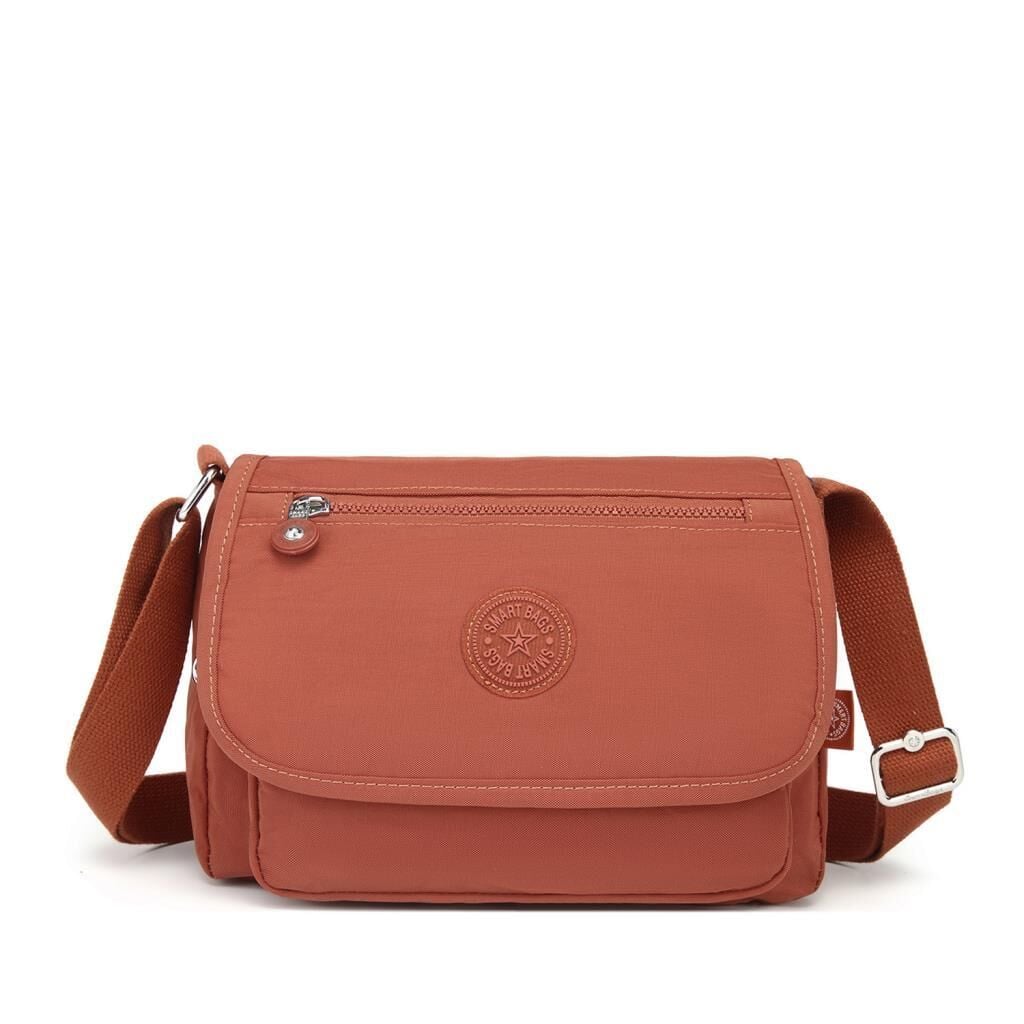 Krinkıl Kumaş Kadın Postacı Çantası Smart Bags 1148 Kiremit