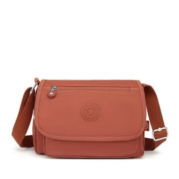 Krinkıl Kumaş Kadın Postacı Çantası Smart Bags 1148 Kiremit