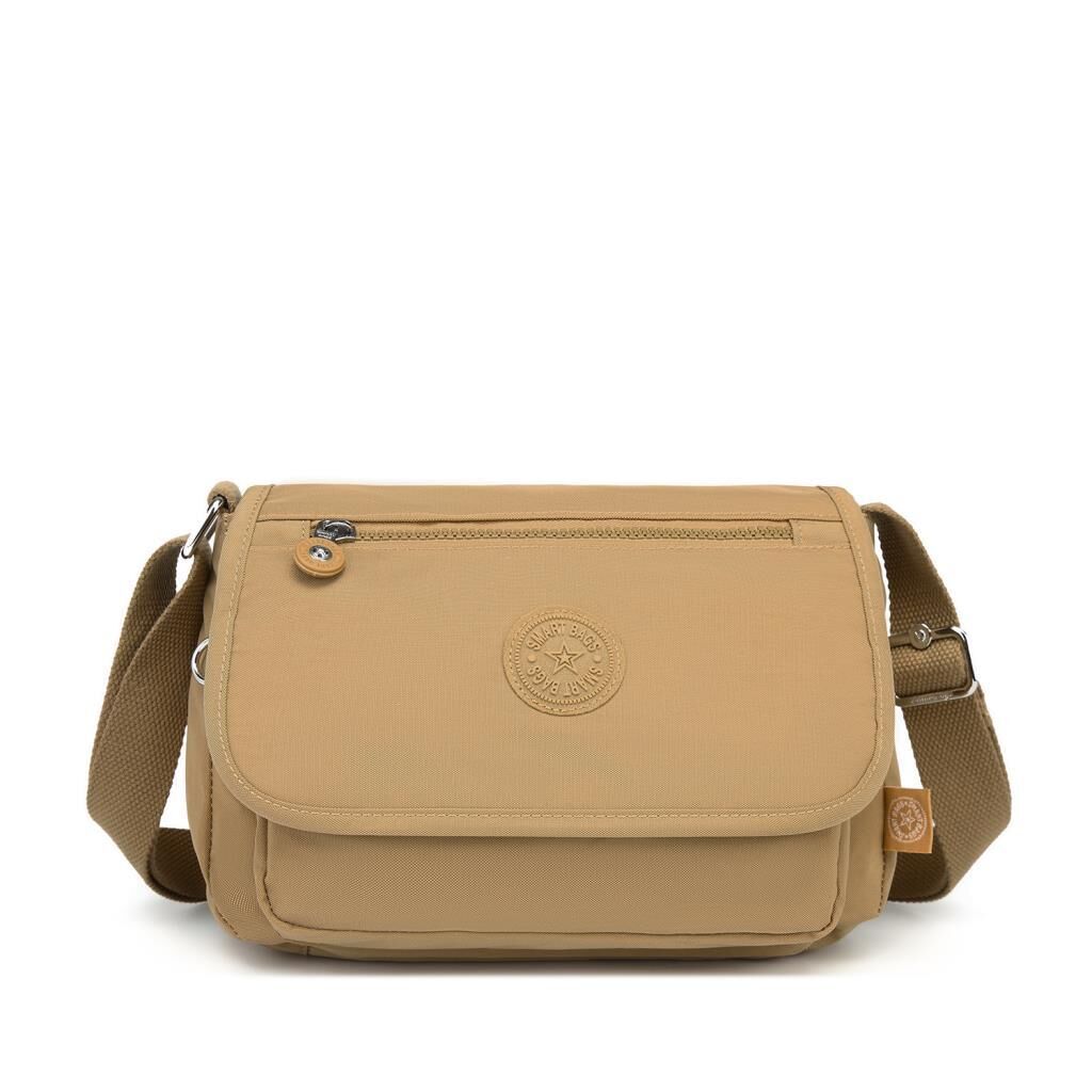 Krinkıl Kumaş Kadın Postacı Çantası Smart Bags 1148 Camel