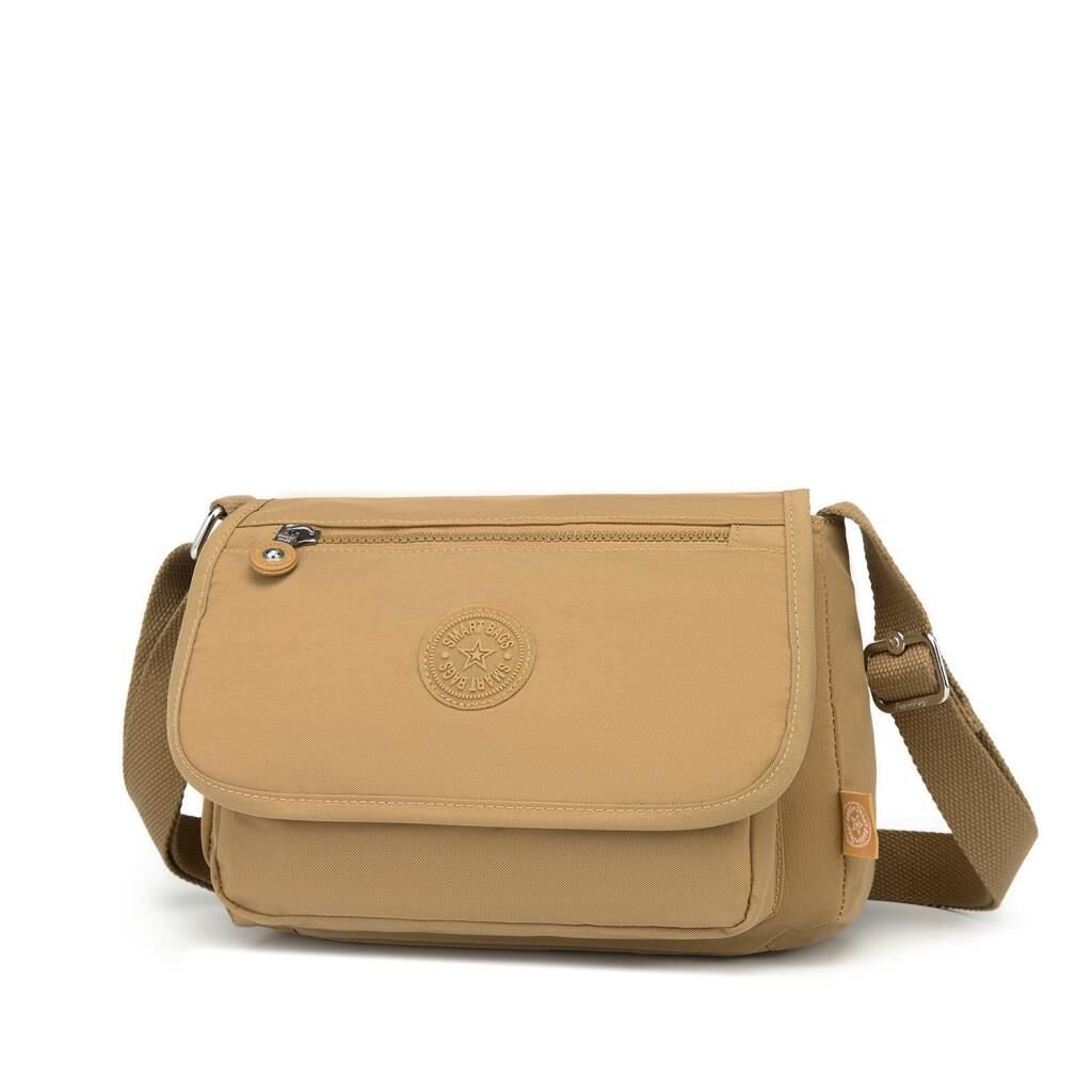 Krinkıl Kumaş Kadın Postacı Çantası Smart Bags 1148 Camel