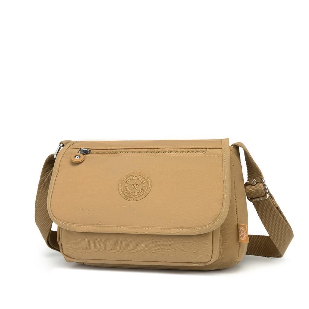 Krinkıl Kumaş Kadın Postacı Çantası Smart Bags 1148 Camel