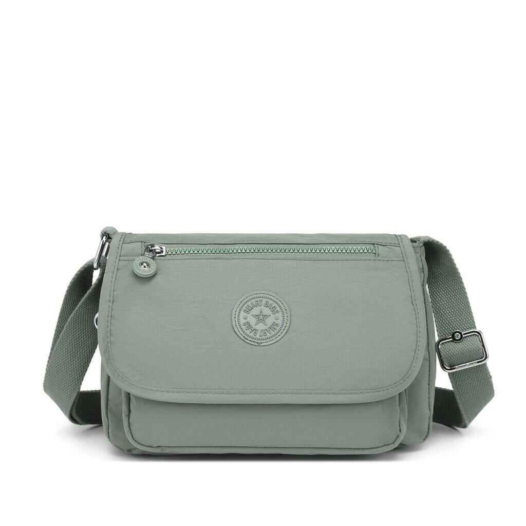 Krinkıl Kumaş Kadın Postacı Çantası Smart Bags 1148 Yeşil