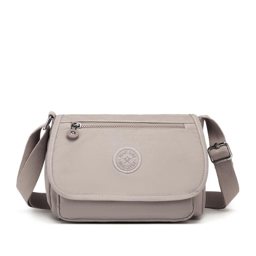 Krinkıl Kumaş Kadın Postacı Çantası Smart Bags 1148 A.Vizon