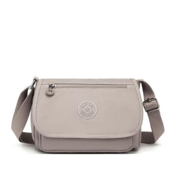 Krinkıl Kumaş Kadın Postacı Çantası Smart Bags 1148 A.Vizon