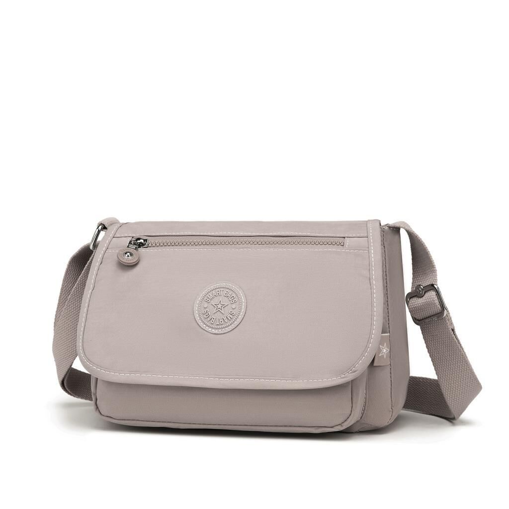 Krinkıl Kumaş Kadın Postacı Çantası Smart Bags 1148 A.Vizon