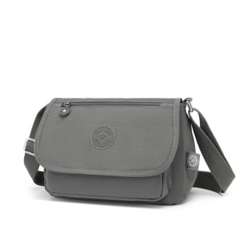 Krinkıl Kumaş Kadın Postacı Çantası Smart Bags 1148 Koyu Gri