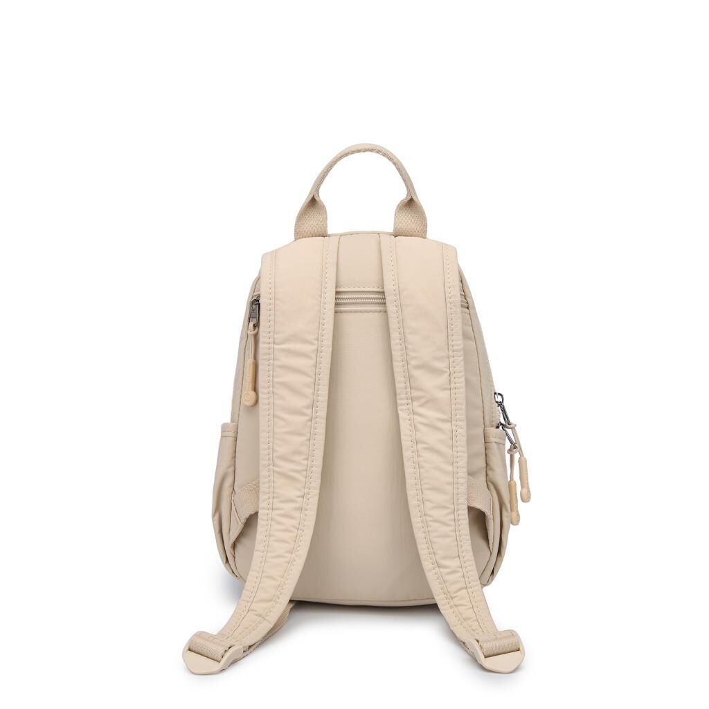 Smart Bags Mikro Poly Kumaş Küçük Boy Kadın Sırt Çantası 3334 Bej
