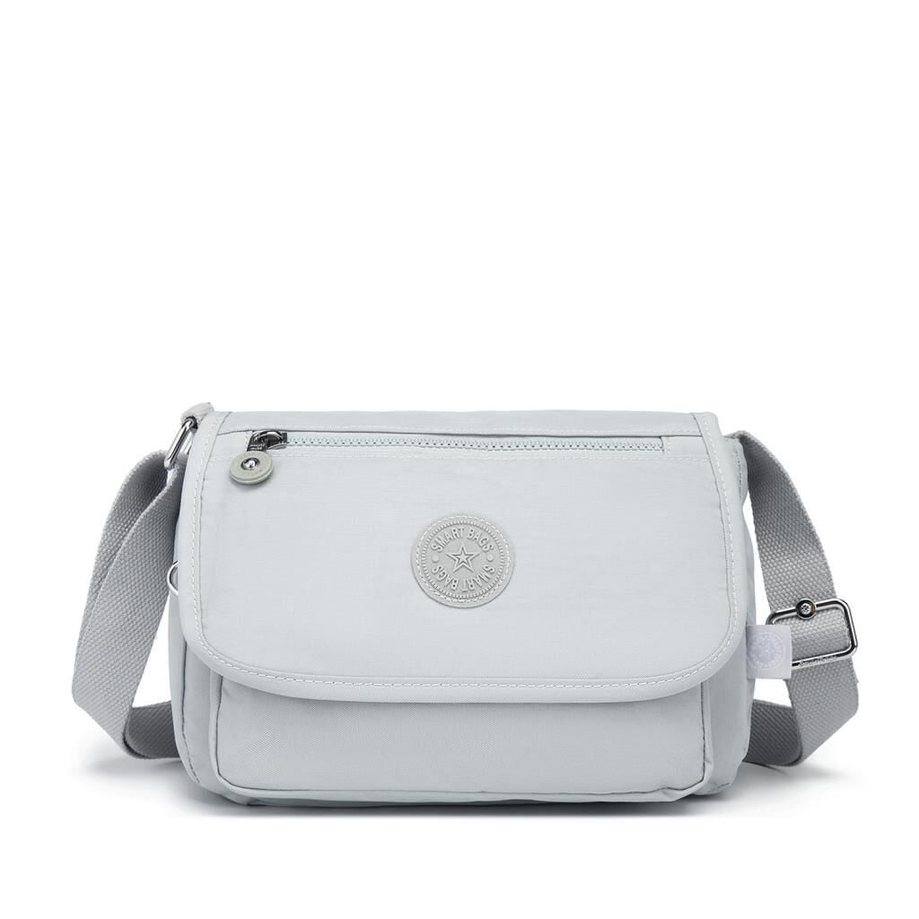 Krinkıl Kumaş Kadın Postacı Çantası Smart Bags 1148 Açık Gri