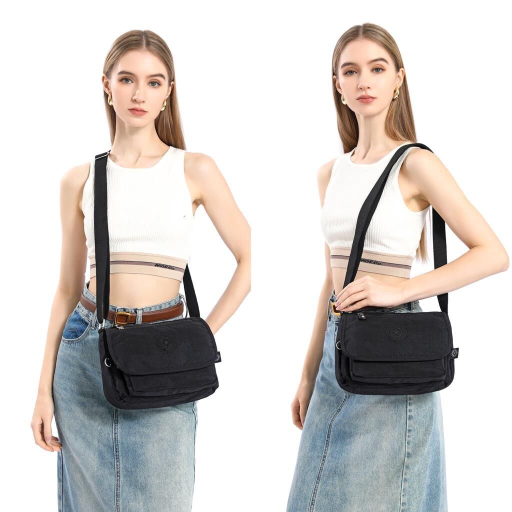 Krinkıl Kumaş Kadın Postacı Çantası Smart Bags 1148 Açık Gri