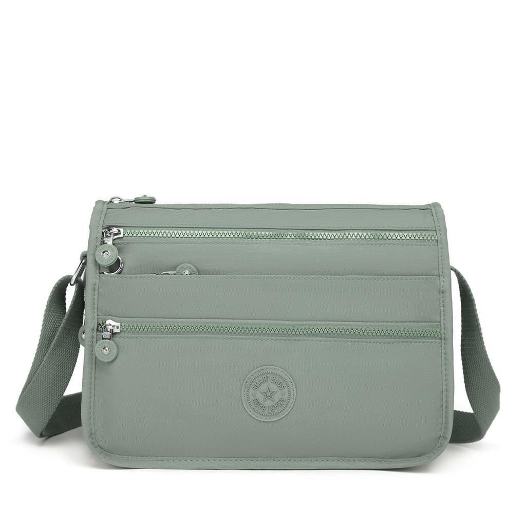 1128 Krinkıl Kumaş Bayan Postacı Omuz Çantası Smart Bags Yeşil