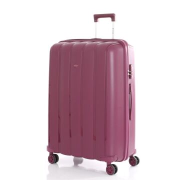 MÇS Bavul Orta ve Kabin 2li Set Kırılmaz Silikon Valiz V305 Mürdüm