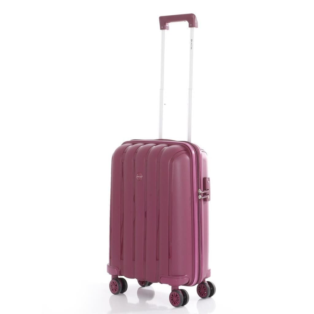 MÇS Bavul Orta ve Kabin 2li Set Kırılmaz Silikon Valiz V305 Mürdüm