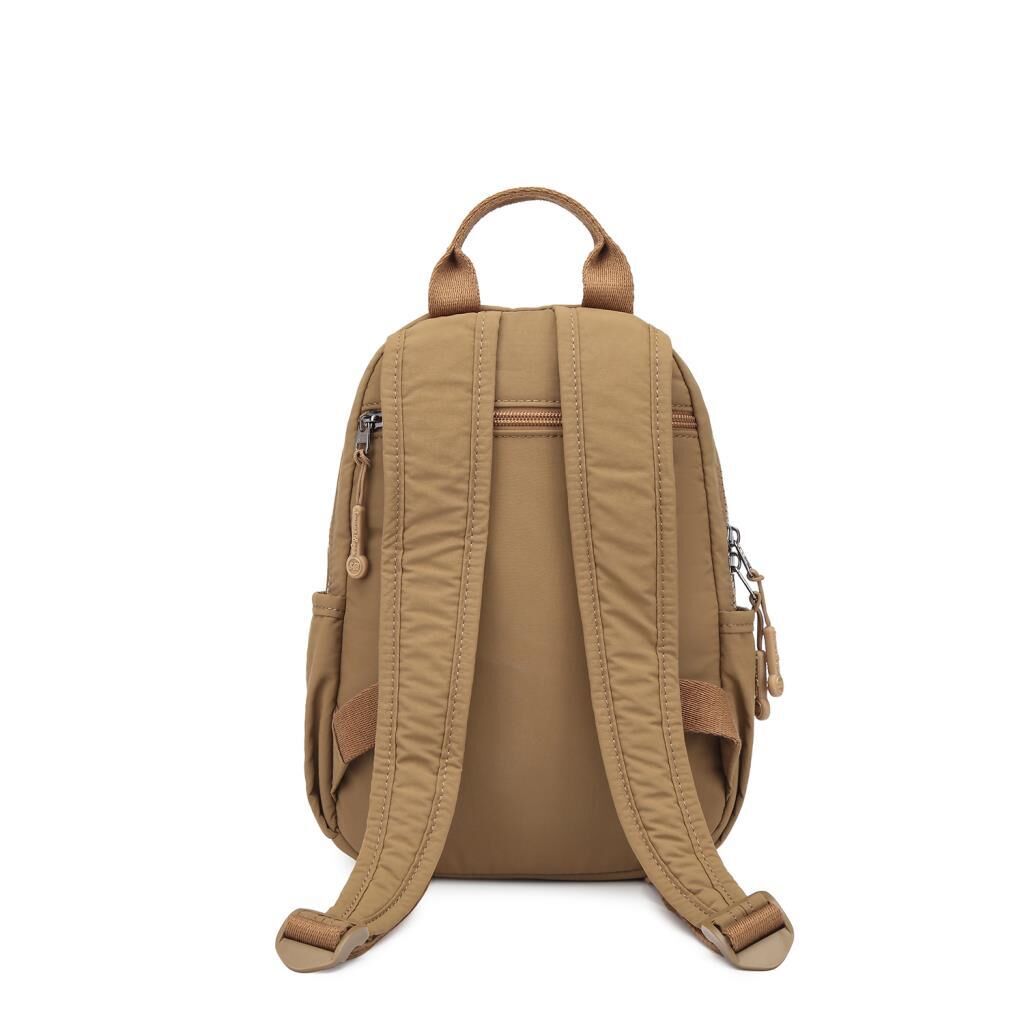 Smart Bags Mikro Poly Kumaş Küçük Boy Kadın Sırt Çantası 3334 A.Kahve