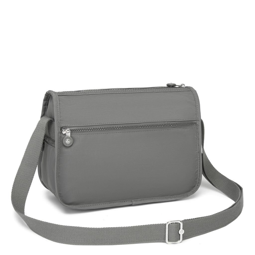 1128 Krinkıl Kumaş Bayan Postacı Omuz Çantası Smart Bags Koyu Gri