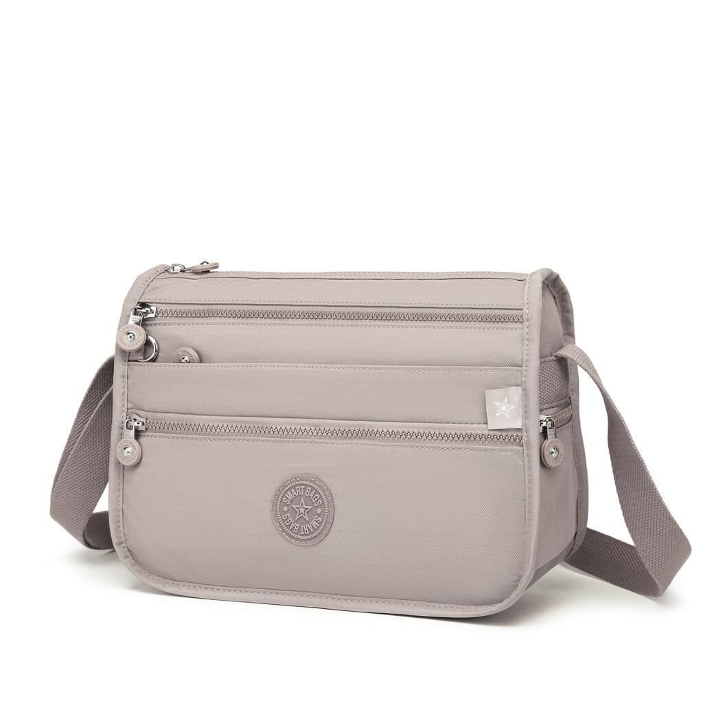 1128 Krinkıl Kumaş Bayan Postacı Omuz Çantası Smart Bags A.Vizon