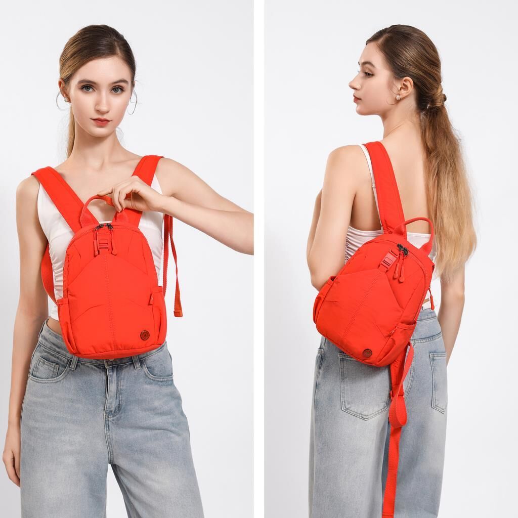 Smart Bags Mikro Poly Kumaş Küçük Boy Kadın Sırt Çantası 3334 Orange