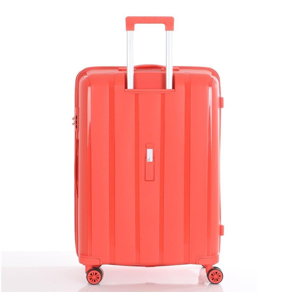 MÇS Bavul Orta ve Kabin 2li Set Kırılmaz Silikon Valiz V305 Mercan