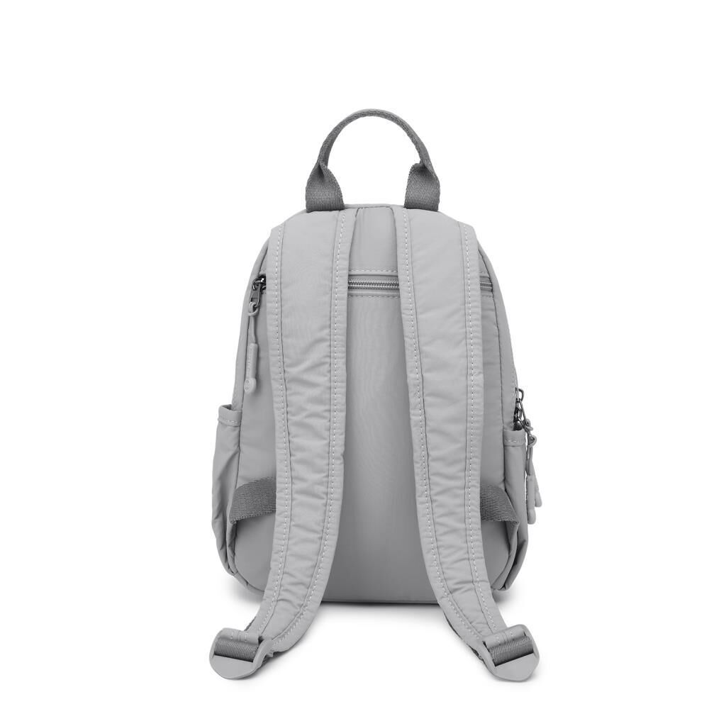 Smart Bags Mikro Poly Kumaş Küçük Boy Kadın Sırt Çantası 3334 Gri