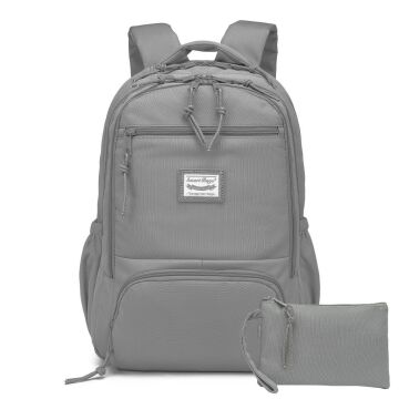 Smart Bags Sırt Çantası Okul Boyu Kalem Kutusu Hediyeli 3196 Vizon