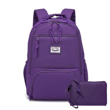 Smart Bags Sırt Çantası Okul Boyu Kalem Kutusu Hediyeli 3196 Mor