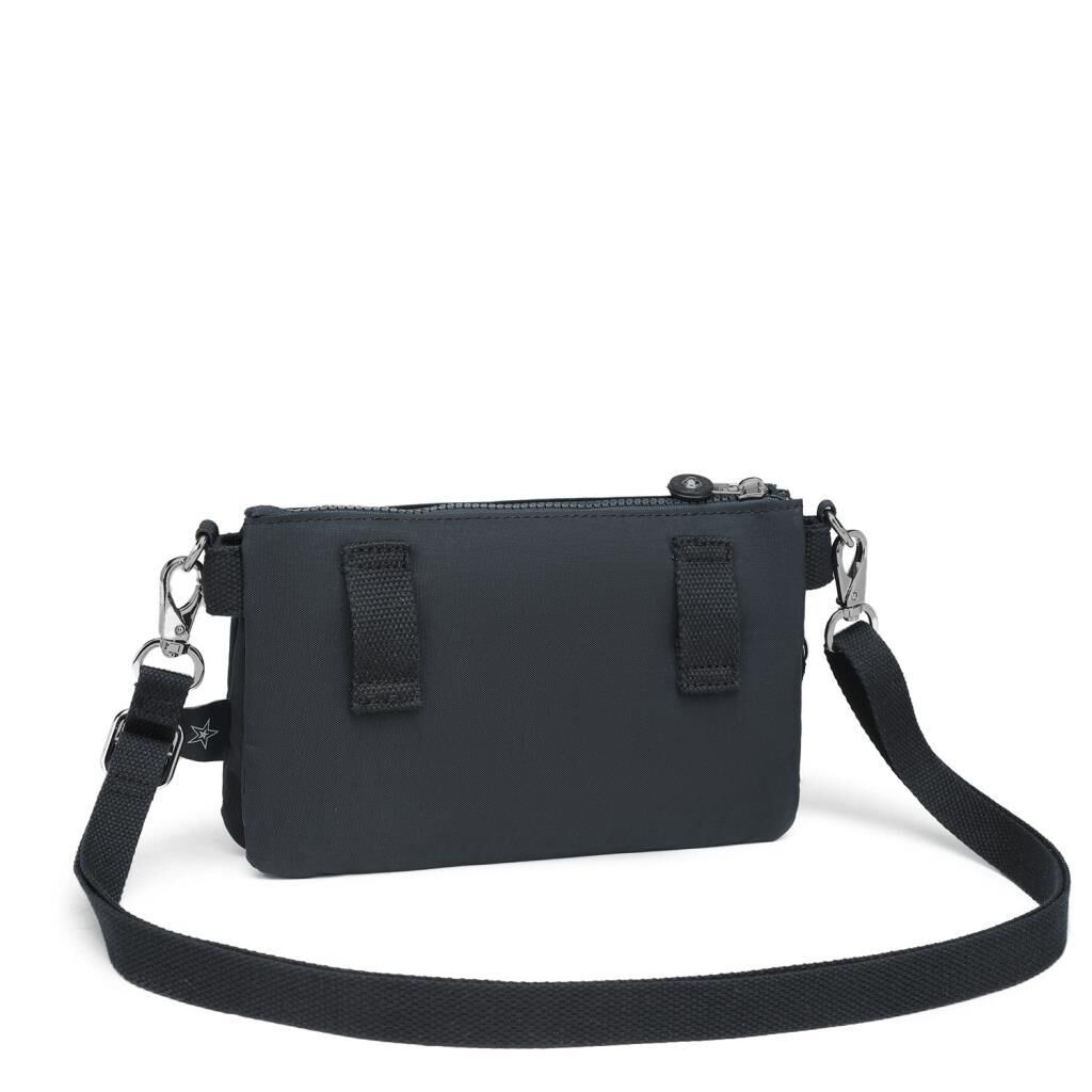 Minik Boy Krinkıl Kumaş Kadın Postacı Çantası Smart Bags 1191 Siyah