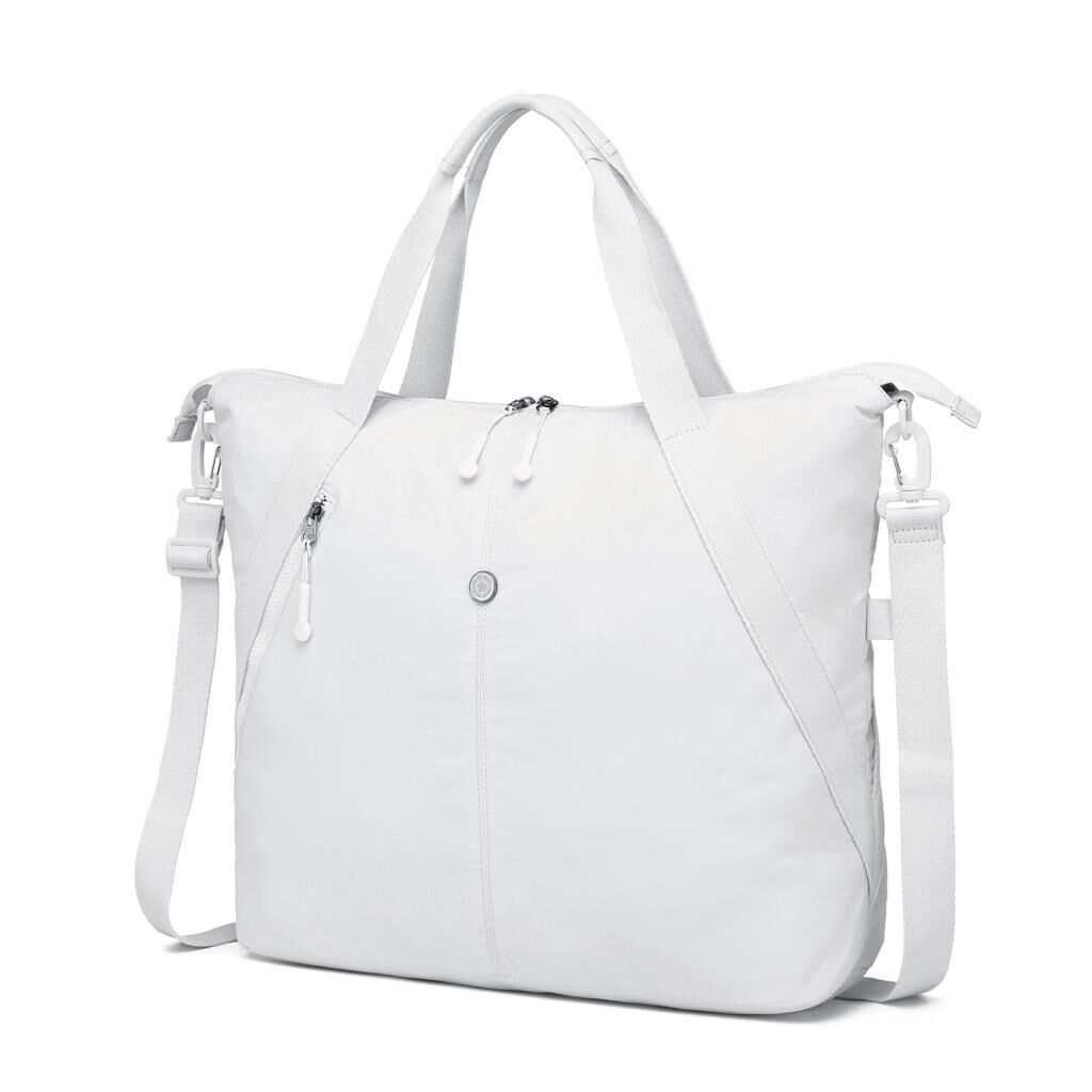 Smart Bags Mikro Poly Kumaş Büyük Boy Kadın Omuz Çantası 3335 Beyaz