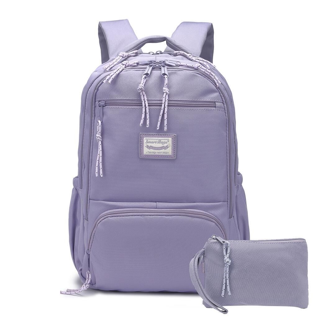 Smart Bags Sırt Çantası Okul Boyu Kalem Kutusu Hediyeli 3196 Eflatun