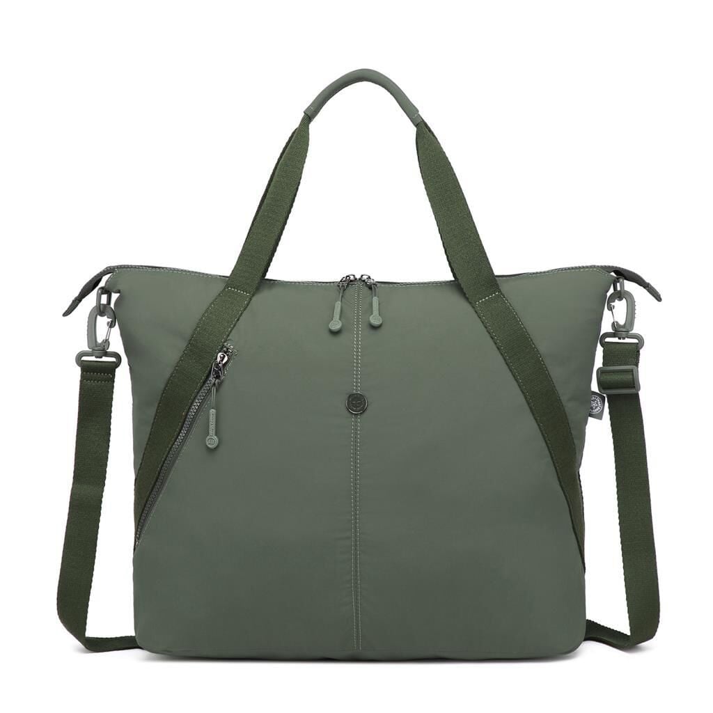 Smart Bags Mikro Poly Kumaş Büyük Boy Kadın Omuz Çantası 3335 Haki