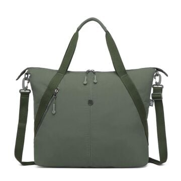Smart Bags Mikro Poly Kumaş Büyük Boy Kadın Omuz Çantası 3335 Haki