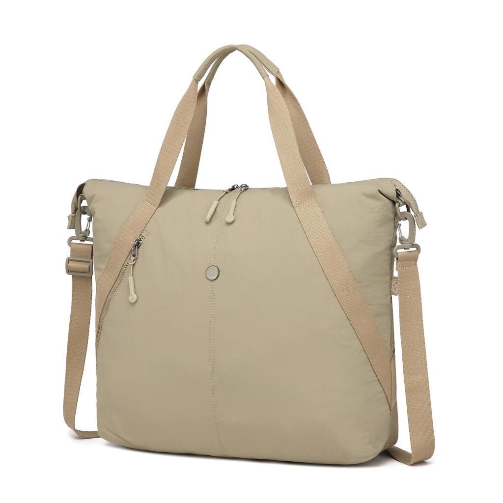 Smart Bags Mikro Poly Kumaş Büyük Boy Kadın Omuz Çantası 3335 Vizon