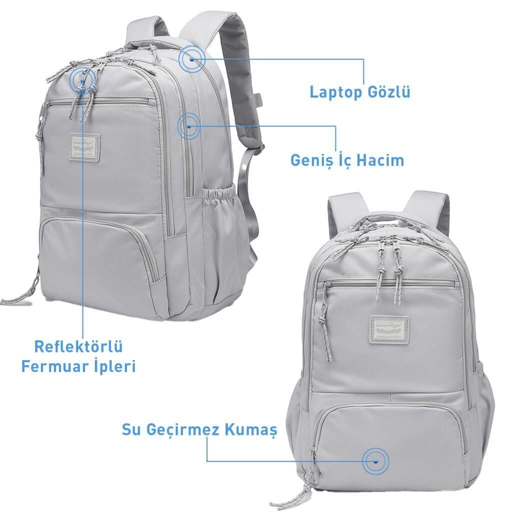 Smart Bags Sırt Çantası Okul Boyu Kalem Kutusu Hediyeli 3196 Vişne