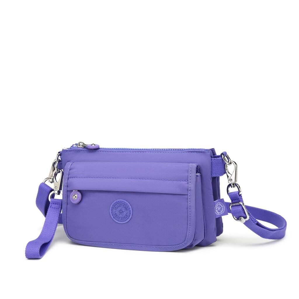 Minik Boy Krinkıl Kumaş Kadın Postacı Çantası Smart Bags 1191 Mor