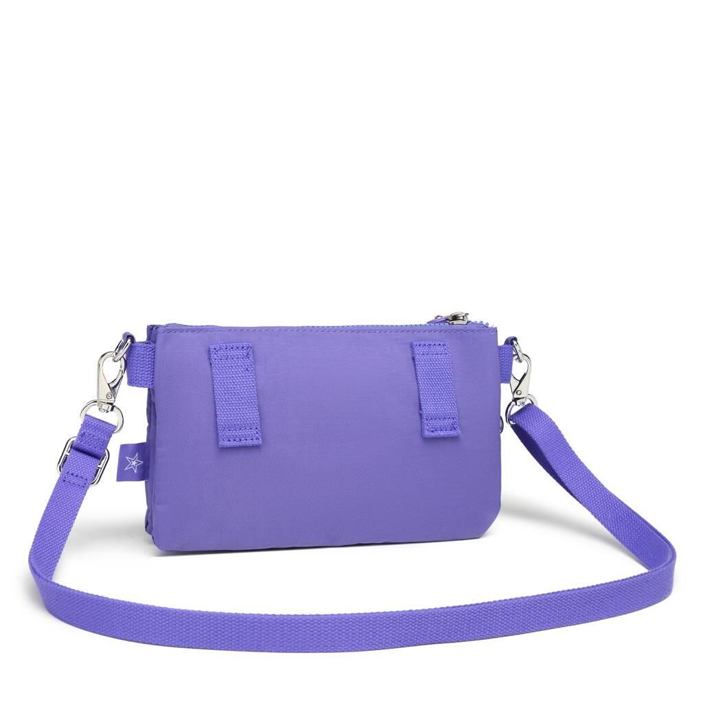 Minik Boy Krinkıl Kumaş Kadın Postacı Çantası Smart Bags 1191 Mor